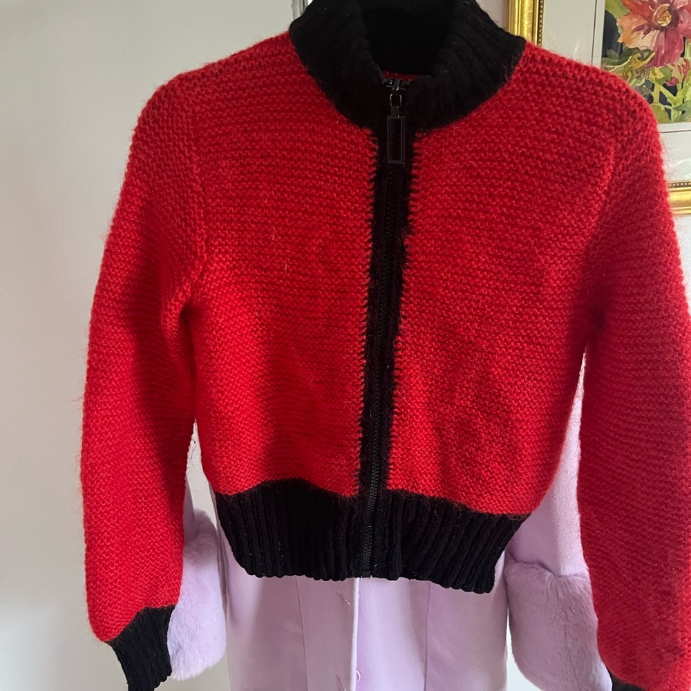 Vintage handmade zip up sweater